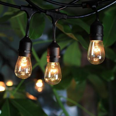 China Full Size Hanging Connectable Outdoor Holiday Lighting S14 Bulb LED String Lights Waterproof Outdoor Patio for sale