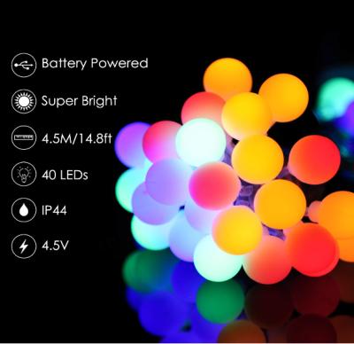 China Solar Power 20/30/50 LED Light Bulb White Multicolor Electric Fairy Lights Waterproof Holiday Decoration Ball for Garden, Bedroom for sale