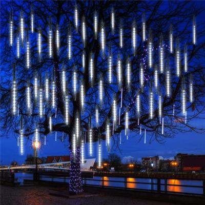 China 8 Tube Meteor Lights Tree Decoration Upgraded Cool White 8 Tubes 192LED Meteor Shower Led Christmas Lights For Outdoor for sale