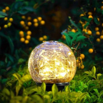 China Solar Ground Garden Lights Outdoor Decorative Solar Lawn Ground Garden Lights Slit Ball Design Solar Light for sale