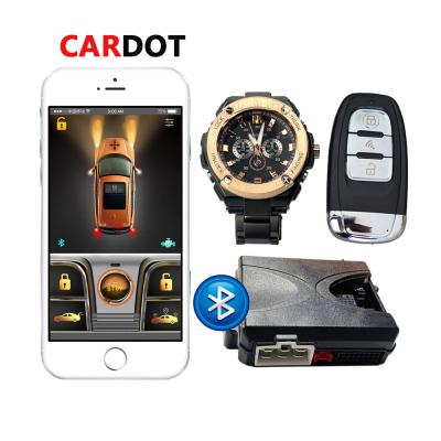 China Universal Car Alarm Push Button Start Watch Key Start Stop Engine Cardot Electronics Car Accessories for sale