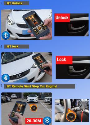 China BT App Control Digital Key Car No sim card drop shipping Best KOL Cardot Push Engine Start Remote STOP Key Smart Car Alarm Kit for sale