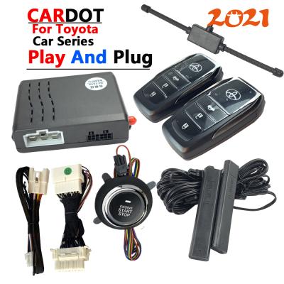 China Remote Start Stop Engine Drop Shipping KOL Cardot Car+Alarms Plug & Play Remote Starter PKE Entry Push Start Remote Keyless Start Stop For Toyota for sale