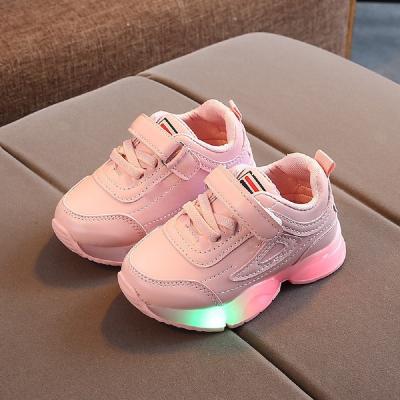 China Usb Kids LED Sneakers With Unique Light Baby Led Light Up Shoes For Girls Glowing Lighted Shoes For Kids Boys for sale