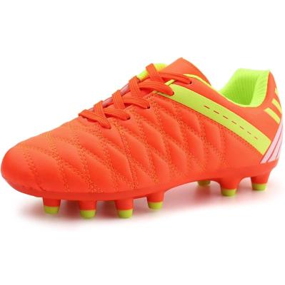 China Non-Silp Factory Comfortable High Top Men's Athletic Soccer Shoes Kids Wear-Resistant Fashion Soccer Cleats Boys Girls Outdoor Firm Ground Soccer Shoes for sale