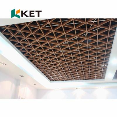 China Artistic Aluminum Grid Ceiling Metal Mesh Open Ceiling Ceiling For Decoration for sale