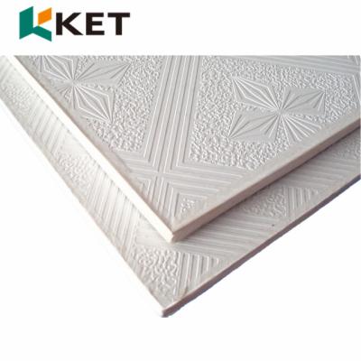 China Artistic Ceilings PVC Decoration Panel Ceiling Tile 60x60 Plasterboard PVC Gypsum Ceiling for sale