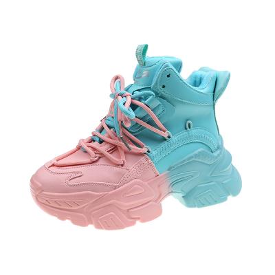 China Student Style Casual Fashion Sneakers Women's Thick Bottom CUSHIONING Adds Peak Color Sports Shoes for sale