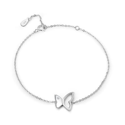 China Romantic 925 sterling silver hollow-out butterfly bracelet girls niche high-grade personalized hand jewelry wholesale sales for sale