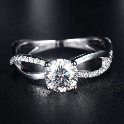 China CLASSIC Explosive new diamond ring s925 sterling silver 1 carat moissanite new small waist ring ladies ring for sale