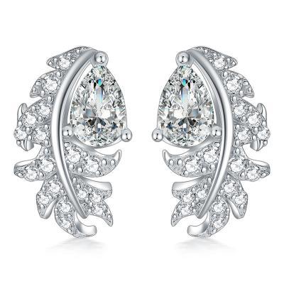 China Romantic s925 Silver water drop zircon earrings advanced sense big brand the same jewelry fashion fragrant home fringe sterling silver ea for sale