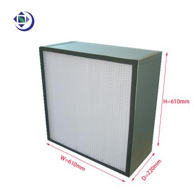 China Filter der hohen Leistungsfähigkeits-H13 Hepa, Hepa-Filter-tiefes gefaltetes Trennzeichen 610x610x220mm zu verkaufen