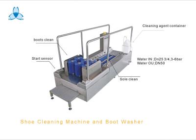 China Máquina de aço inoxidável da limpeza da sapata, arruela da bota para a fábrica do alimento à venda