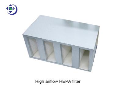 China Galvanisierter hoher Aiflow Filter des Rahmen-H13 H14 des Vertrags-HEPA zu verkaufen