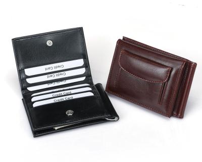 China Slim Leather RFID Men Wallets With Money Clip With Competitive Price for sale