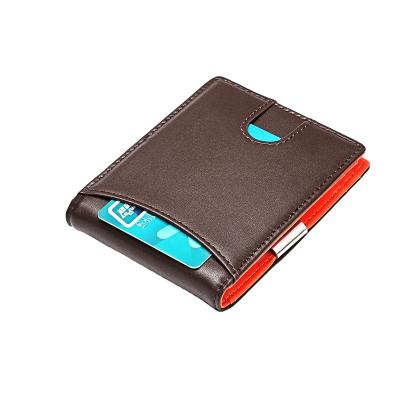 China 100% RFID Full Inspection Genuine Leather Minimalist Wallet For Men for sale