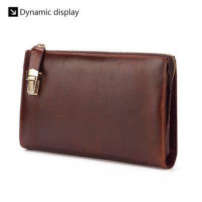 China Super High Quality Genuine Leather RFID Men's Retro Cash Wallet Made In China for sale