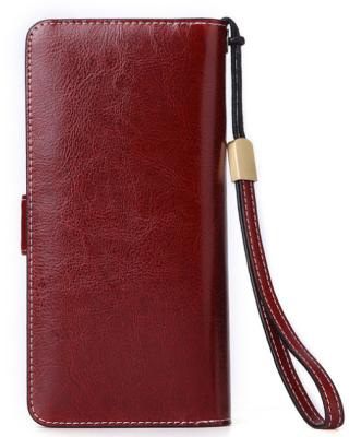 China High quality RFID personalized retro lady genuine leather wallet made in China for sale