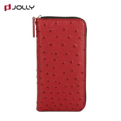 China Luxury Cash Wallet RFID Mobile Phone Rfid Credit Card Genuine Leather Wallet for sale