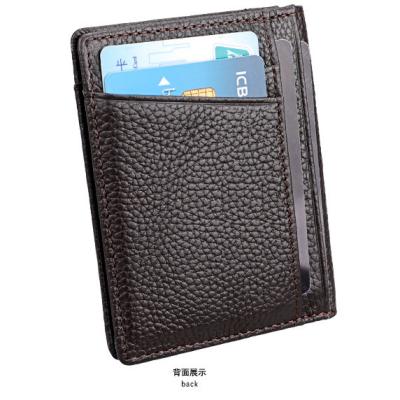 China RFID Lychee Grain Leather Card Holder for ID Card Wholesale for sale