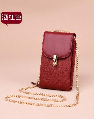 China RFID leather mini bag with lanyard for ladies wholesale for sale