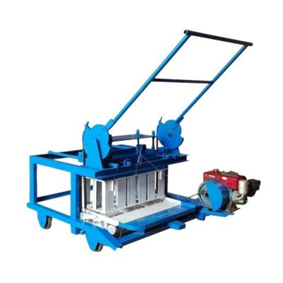 China High Efficiency Low Cost Diesel Engine Mobile Concrete Hollow Block Machine QMR4-45 for sale