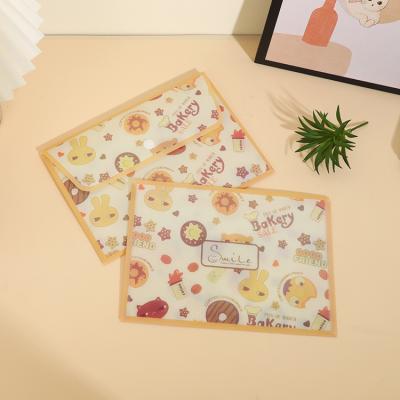 China Daily Used A5 Document Bag PP Folder Cartoon Pattern Breaks Pocket Mini Bill Holder 6PCS Product UYI Office Filling Stationery for sale