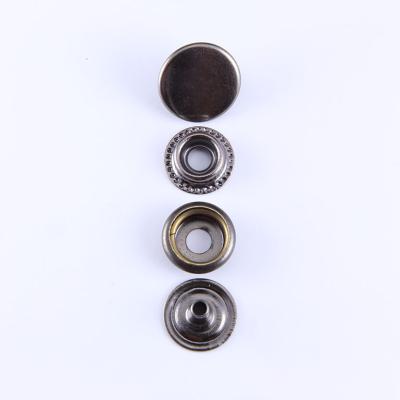 China Washable brass 15mm snap fastener for clothes 4 part snap buttons for sale