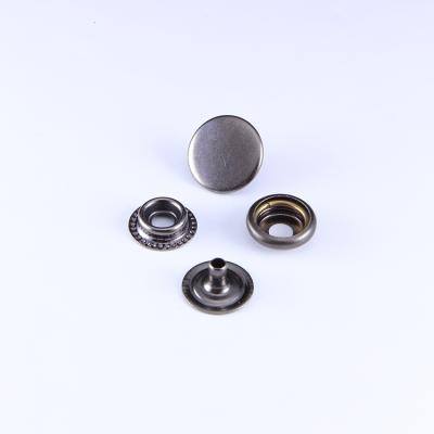 China Taiwan 15mm washable brass snap fastener for clothes 4 part snap buttons for sale