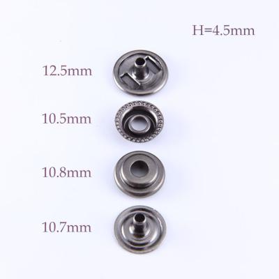 China 12.5mm Nickel Free Size Brass Snap Fastener Small 4 Part Snap Buttons for sale