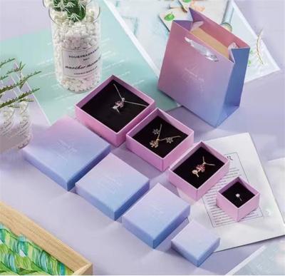 China Recycled Materials Custom Printed Logo Bridesmaid Gift Box Wedding Wrapping Paper Luxury Jewelry Box for sale