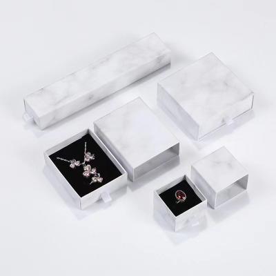 China Recycled Materials Design High End Marble Custom Personalized LOGO Jewelery Packing Box for sale