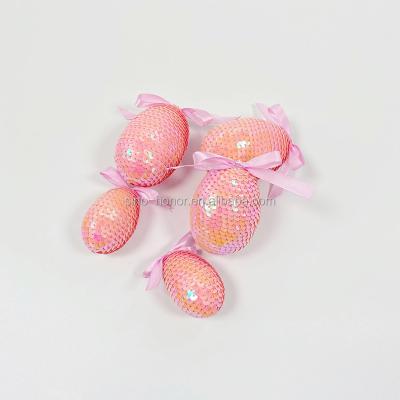 China Holiday decoration & Gift crunch and dusting plastic easter egg for sale