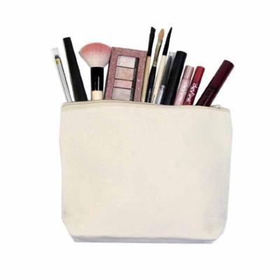 China Eco-Friendly Beauty Eco-Friendly Travel Toiletry Bags Or Pouches Cotton Canvas Cosmetic Organic Makeup Bag Custom With Custom Printing for sale