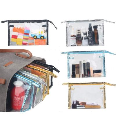 China Luxury Eco-Friendly Make Up Transparent Makeup Bag New Styles Waterproof Cosmetic Packaging Plastic Bag Pouch For Ladies for sale