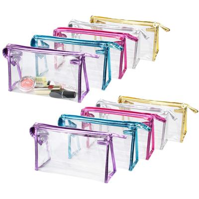 China Eco-Friendly Women Cosmetic Zipper Clear PVC Bag Travel Makeup Bags Beauty Case Organizer Storage Bath Toiletry Wash Make Up Transparent Bag for sale