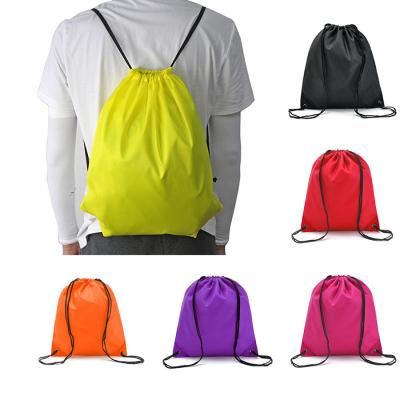 China Reusable Shoe Bag Reusable Custom Drawstring Drawstring Backpack Gym Bag Gym Bag Sport School Bag Lightweight Travel Logo Bags for sale