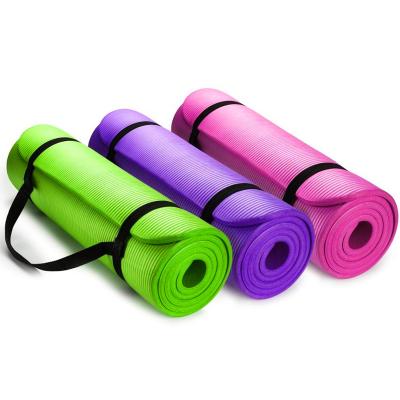 China Anti-Slip Comfortable Promotion Great Quality Non Slip Multiple Colors NBR Yoga Mat for sale