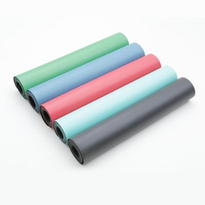 China Anti-skid 3mm 4mm 5mm Thickness Durable Natural Rubber PU Yoga Mat Exercise Yoga Mats Washable Waterproof Wholesale for sale