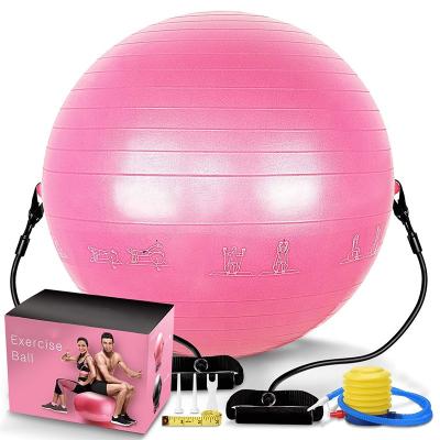 China Durable Anti-burst Exercise Balance Stability Fitness Yoga Ball With Compressor Anti-burst Balance Ball for sale