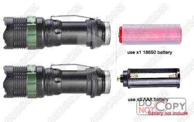 China Cree Zoom Led Flashlight Rechargeable for sale