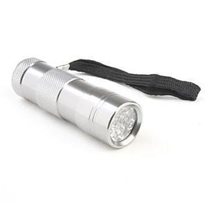 China 12-LED UV Aluminum Flashlight Torch Light Silver (3xAAA) for sale