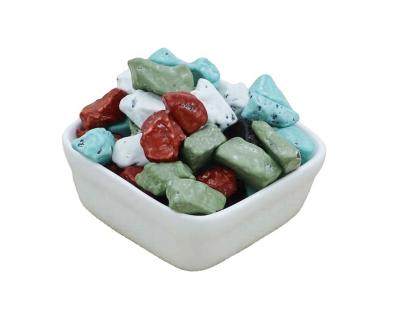 China sweets & sweets; cake decoration; Ice Cream Decorating Hot Selling Stone Chocolate Candy Compound Sweet Chocolate Rocks Shaped Chocolate Candy for sale