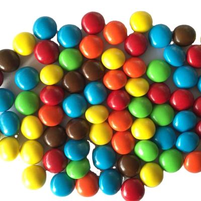 China Hot Selling Candy / Cake Topper / Ice Cream Decorating Assorted Color 6 Colors Mix Button Shaped Chocolate Candy Chocolate Bean for sale