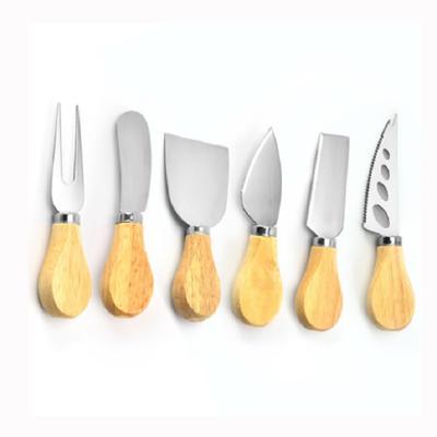 China Viable Supplier Wholesale Simplicity China Wooden Handle Cheese Knives For Kitchen Dining for sale