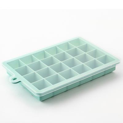 China Viable Low Price Hot Sale 24 Grid Ice Tray Convenient Silicone Pp Silicone Ice Cube Tray Kitchen Supplies for sale