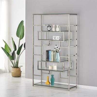 China Unfoldable Factory Clear Stainless Steel Silver Frame Party Metal Wine Glass Shelf for sale