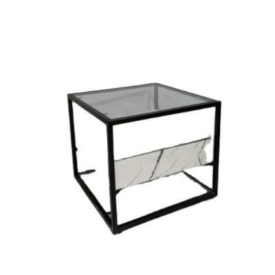 China Hot Selling Unfoldable MDF With Paper End Table With Painted Steel Frame for sale