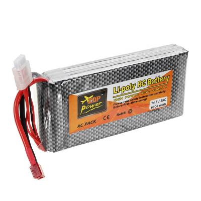 China Toys Latest 14.8V 6000mah 4S 35c Rc Jst PHR Connector Lipo Battery For RC Toys for sale