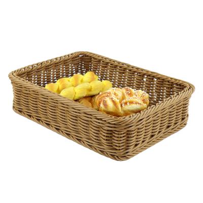 China Sustainable Food Fruit Basket Bread Woven Basket Cosmetic Fruit Tray Food Basket for sale